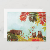 ブラウンベアーズ&レッドローワンベリーズソルバスオキュパリア ポストカード (正面/裏面)