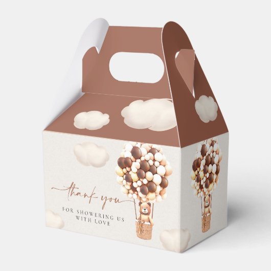 ブラウンベアーバルーンの好意ボックス フェイバーボックス (正面サイド)