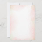 ブラウンベアーバルーンガールベビーシャワー招待状 招待状 (裏面)