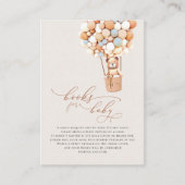 ブラウンベアーバルーンベビーブックエンクロージャカード エンクロージャーカード (正面)