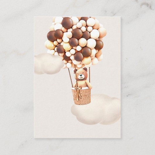 ブラウンベアーバルーンベビーブックエンクロージャカード エンクロージャーカード (裏面)