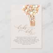 ブラウンベアーバルーンベビーブックエンクロージャカード エンクロージャーカード (正面)