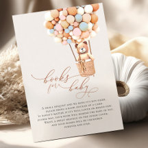 ブラウンベアーバルーンベビーブックエンクロージャカード