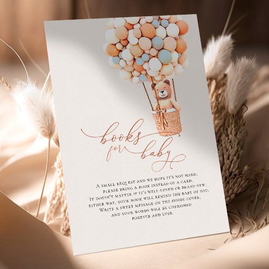 ブラウンベアーバルーンベビーブックエンクロージャカード エンクロージャーカード