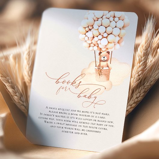 ブラウンベアーバルーンベビーブックエンクロージャカード エンクロージャーカード