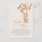 ブラウンベアーバルーンベビーブックエンクロージャカード エンクロージャーカード (正面)