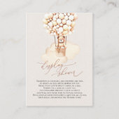 ブラウンベアーバルーン表示シャワーエンクロージャカード エンクロージャーカード (正面)