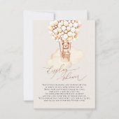 ブラウンベアーバルーン表示シャワーエンクロージャカード 出欠カード (正面)