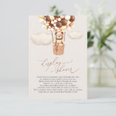 ブラウンベアーバルーン表示シャワーエンクロージャカード 出欠カード (スタンド正面)