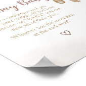 ブラウンベアーバルーン赤ちゃんシャワーはベビー ポスター (角)