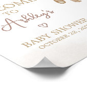 ブラウンベアーバルーン赤ちゃんシャワーへようこそ ポスター (角)