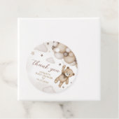 ブラウンベアーバルーン赤ちゃんシャワー周り フェイバータグ (インサイチュ)