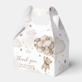 ブラウンベアーバルーン赤ちゃんシャワー フェイバーボックス (裏面サイド)