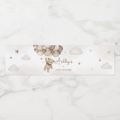 ブラウンベアーバルーン赤ちゃんシャワー ペットボトルラベル (シングルラベル)