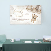 ブラウンベアーバルーン赤ちゃんシャワー 横断幕 (トレードショー)