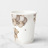 ブラウンベアーバルーン赤ちゃんシャワー 紙コップ (左)