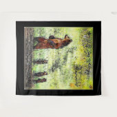 ブラウンベアーファミリーハイキング タペストリー (正面(横))