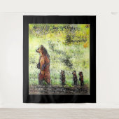 ブラウンベアーファミリーハイキング タペストリー (正面)