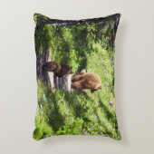 ブラウンベアーファミリー アクセントクッション (正面(垂直))