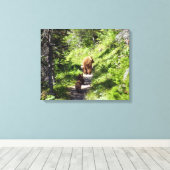 ブラウンベアーファミリー キャンバスプリント (インサイチュ (ウッドフロア))