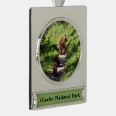 ブラウンベアーファミリー シルバープレートバナーオーナメント (右)