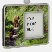 ブラウンベアーファミリー シルバープレートフレームオーナメント (右)