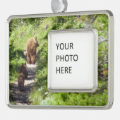 ブラウンベアーファミリー シルバープレートフレームオーナメント (左)