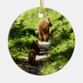 ブラウンベアーファミリー セラミックオーナメント (正面)