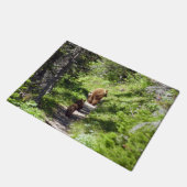 ブラウンベアーファミリー ドアマット (アングル)