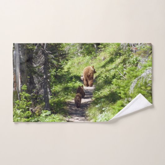 ブラウンベアーファミリー ハンドタオル (ハンドタオル)