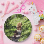 ブラウンベアーファミリー ペーパープレート (パーティー)