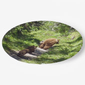 ブラウンベアーファミリー ペーパープレート (アングル)