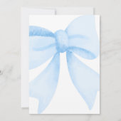 ブラウンベアーブルーボウベイビーシャワー 招待状 (裏面)