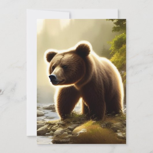 ブラウンベアーワイルドライフポートレート カード (正面)