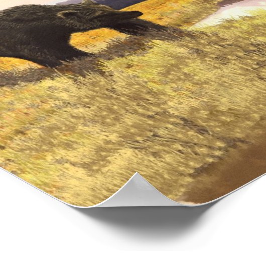 ブラウンベア午後 ポスター (角)