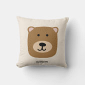 ブラウンベア名 クッション (正面)
