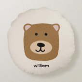 ブラウンベア名 ラウンドクッション (裏面)
