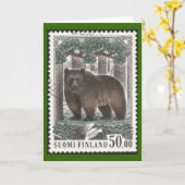 ブラウンベア図解入りの、写真付きのカード カード (黄色い花)