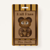 ブラウンベア幼稚園の学生ホールのパス バッジ (正面)