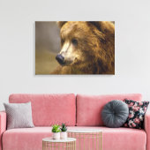 ブラウンベア愛好家 キャンバスプリント (インサイチュ (リビング))