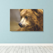 ブラウンベア愛好家 キャンバスプリント (インサイチュ (ウッドフロア))