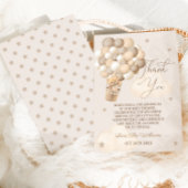 ブラウンベア気球bearly待ち赤ちゃんシャワー サンキューカード