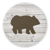 ブラウンベア素朴キャビンのログホーム セラミックノブ (正面)