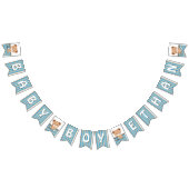 ブラウンベア赤ちゃんシャワーのバンティング旗 バンティングフラッグ (全)