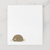 ブラウンベア赤ちゃんシャワーウッドランド動物 プレイスカード (外部開封)