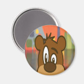 ブラウンベア顔 マグネット (正面/裏面)