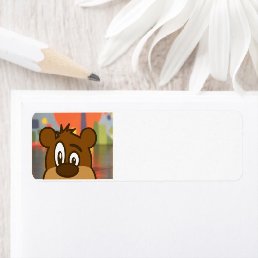 ブラウンベア顔 ラベル (インサイチュ)