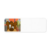 ブラウンベア顔 ラベル (正面)