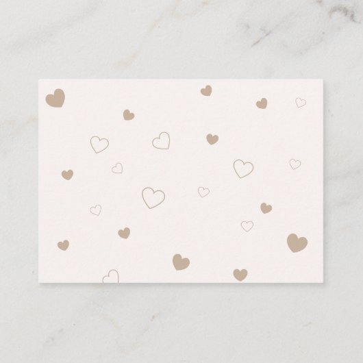 ブラウンベア風船ブックリクエスト赤ちゃんシャワー エンクロージャーカード (裏面)