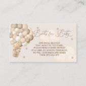 ブラウンベア風船ベビー赤ちゃんシャワー エンクロージャーカード (正面)